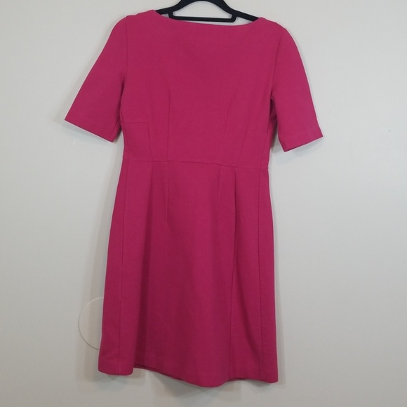 Zara Hot Pink Midi Short Sleeve Dress - Picture 2 of 6